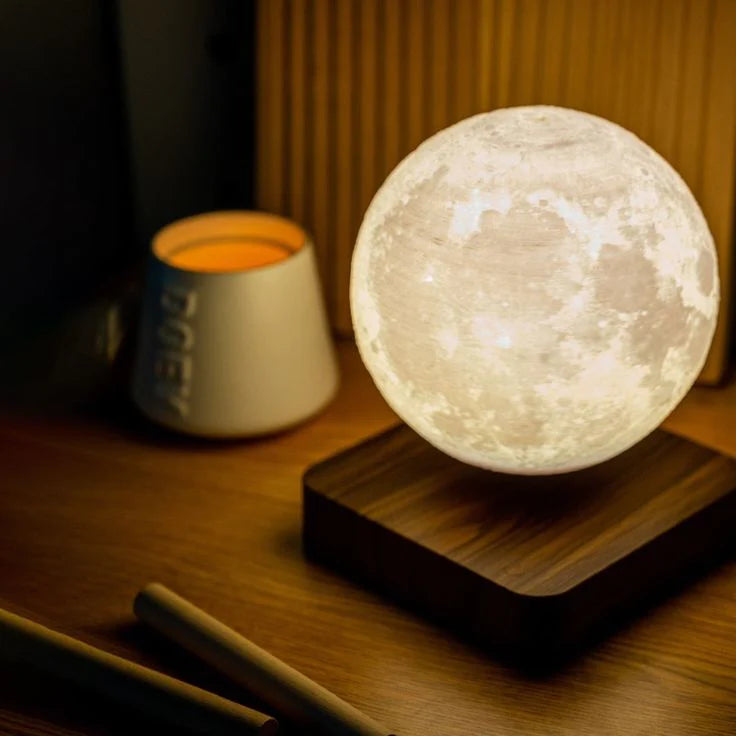 MystiLuna: Levitating Moon Lamp with Magnetic Touch