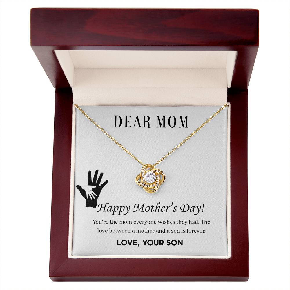 Beautiful Mother's Day gift for Mom from Son "DEAR MOM You're the mom everyone wishes they had" Necklace