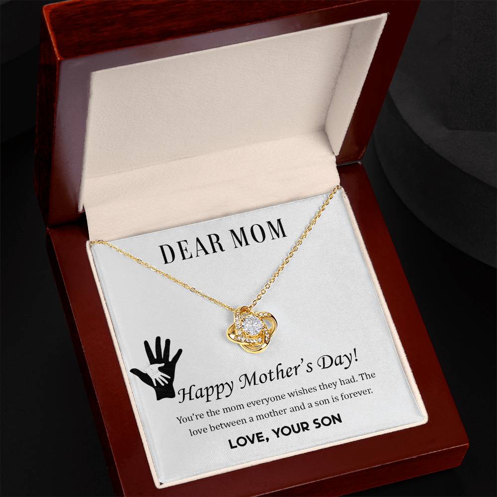 Beautiful Mother's Day gift for Mom from Son "DEAR MOM You're the mom everyone wishes they had" Necklace