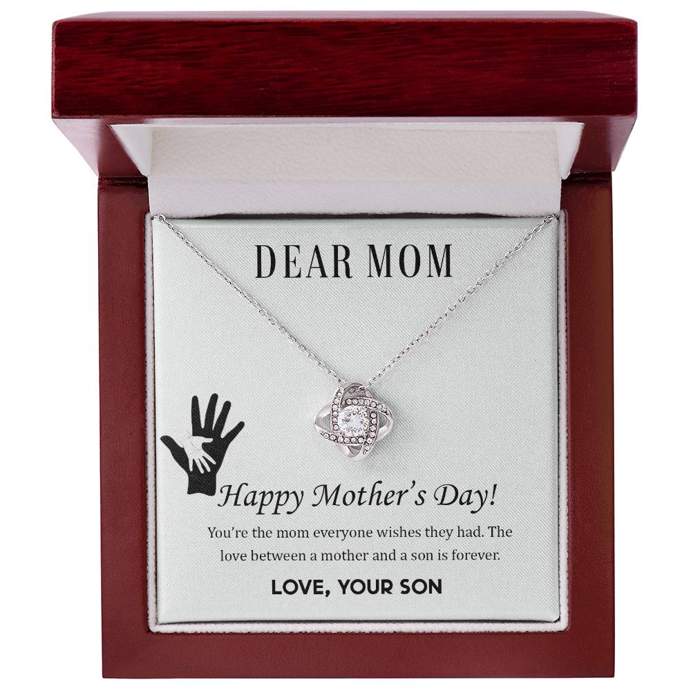 Beautiful Mother's Day gift for Mom from Son "DEAR MOM You're the mom everyone wishes they had" Necklace
