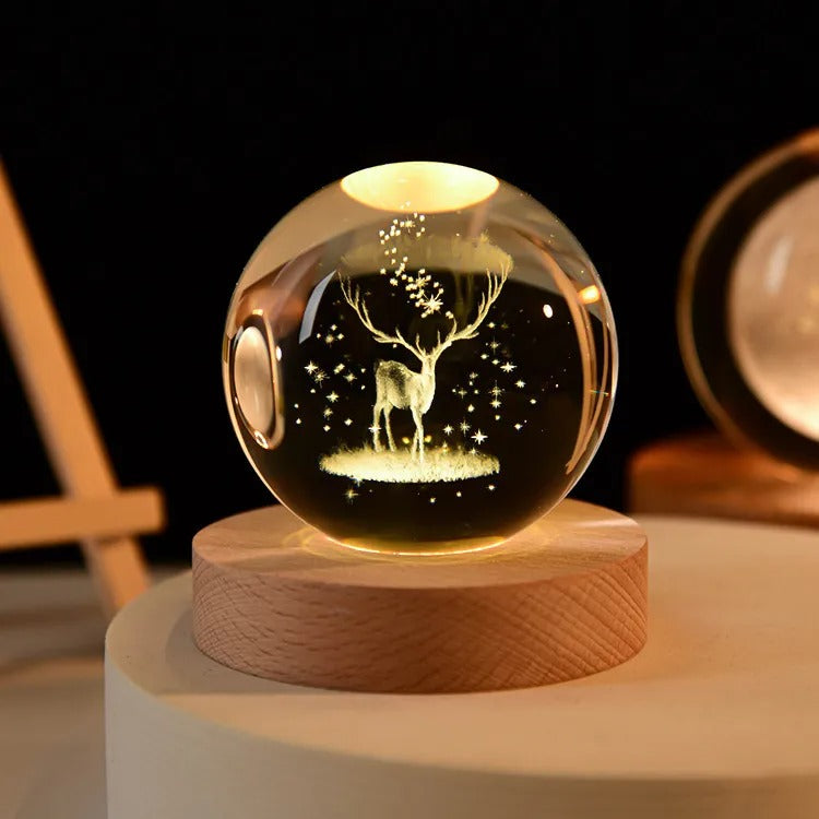 Glowing Crystal Ball Lamp-Night Light
