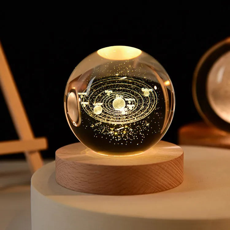 Glowing Crystal Ball Lamp-Night Light